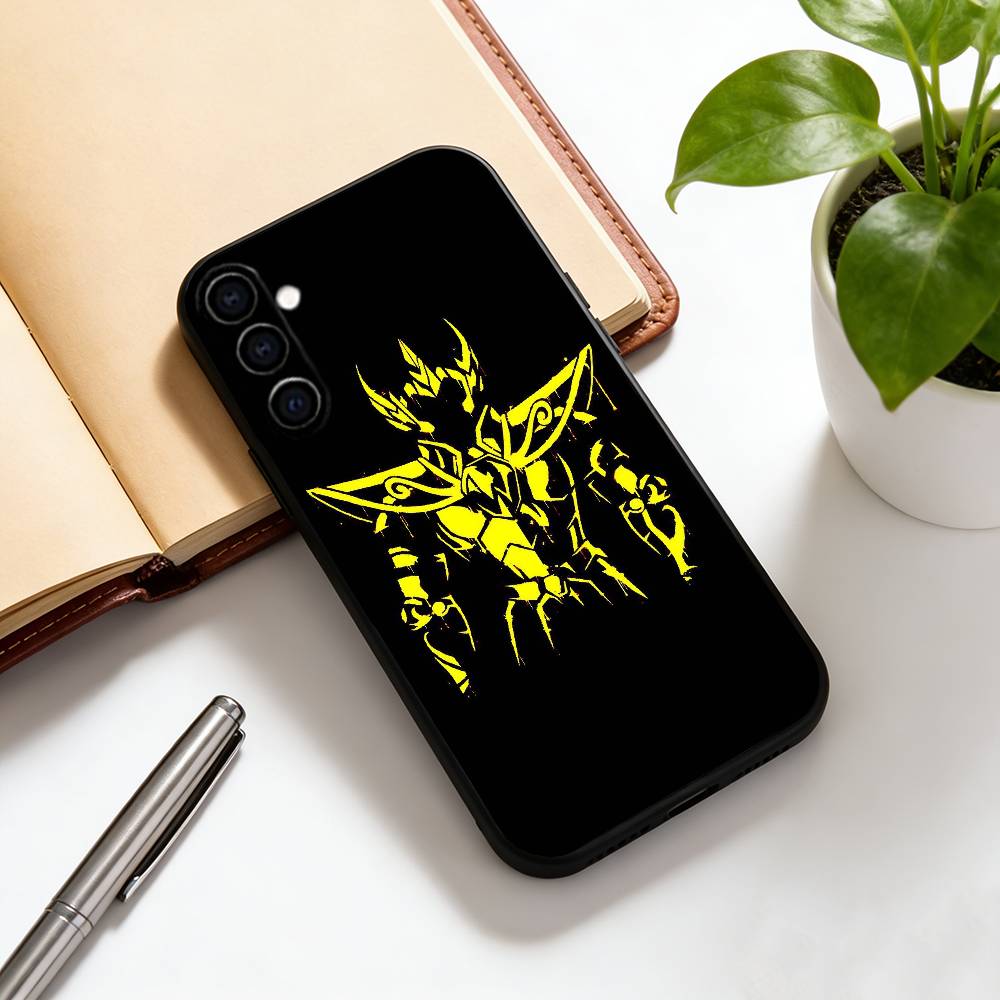 Saint Seiya Phone Case Black Silicone Soft For Samsung Galaxy A73,A72,A71,A70,A53,A52,A51