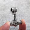 Collana con Ciondolo Uomo Retro 3D Martello di Thor in Acciaio Inossidabile