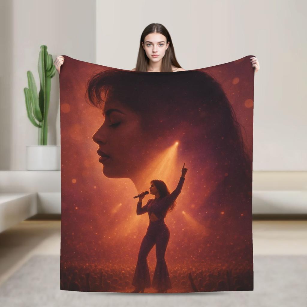 Singer Selena Gomez I Said I Love You First Blanket  Warm Soft For Home Decor Decorative Flannel Bedspread Bed Cover