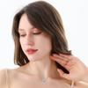 Women's Bestselling S925 Sterling Silver Heart Pendant Necklace with Moissanite Luxury Clavicle Chain Jewelry Accessory