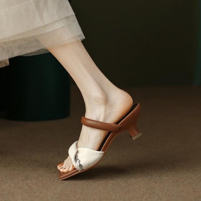 Shoes for Women Color Spelling Woman Slippers Open Toe Sandals with Heel Summer Slides Sale Unique 2025 Trend Slip-resistant Non