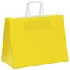 Paper Carrier Bags 50 Pcs with Handles Yellow 32x17x25 Cm
