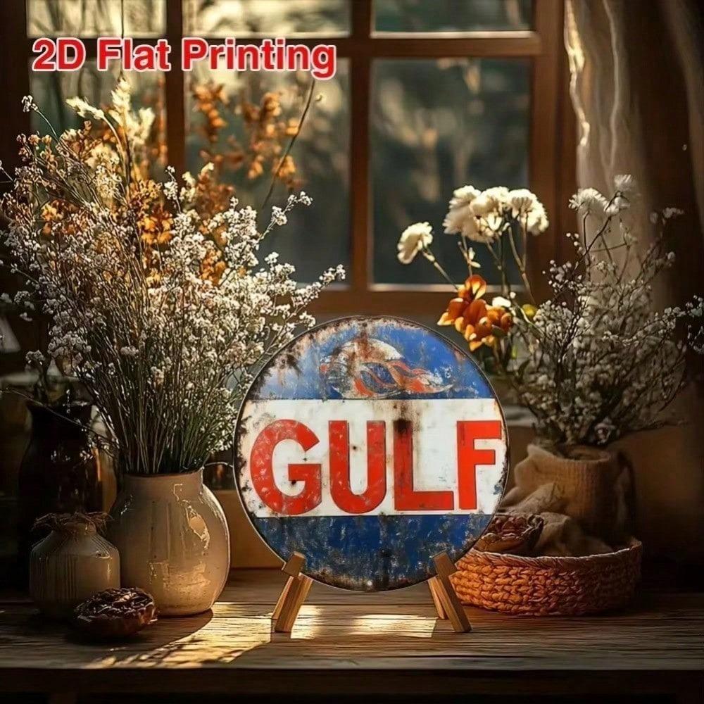 Charming Vintage Style Squirrel Feeding Area Sign Metal Tin Plate Wall Decor