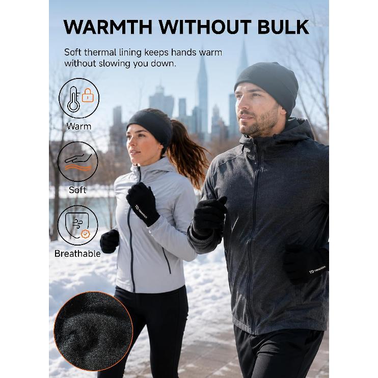 TRENDOUX Winter Gloves for Men Women - Upgraded Touch Screen Cold Weather Thermal Warm Knit Glove for Running Driving Hiking