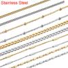 2meters Stainless Steel Link Box Ball Bead Chains Bulk Metal Necklace Bracelet Chains Lot Jewelry Making Supplies Accessories