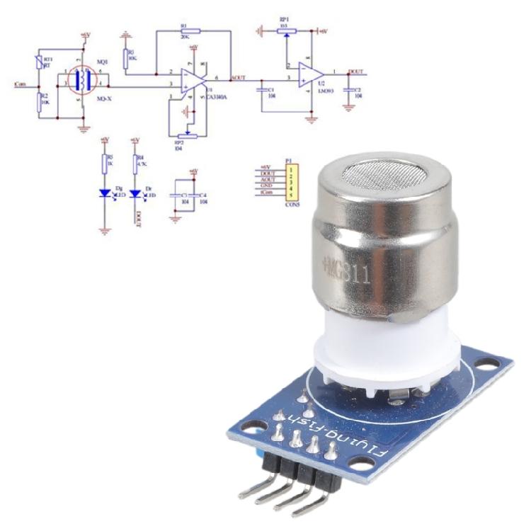 MG811 CO2 Sensors Module for Monitoring Indoor Environment CO2 Sensors Gas Sensors Module for Environmental