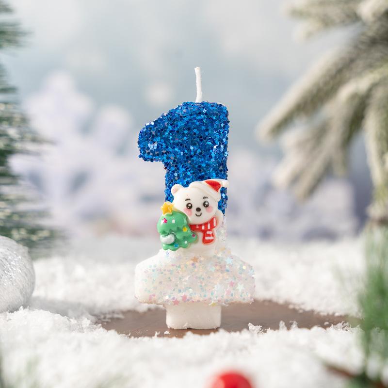 Innovative Christmas Party Atmosphere Decoration Snowman Numbers Candles