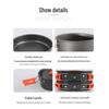 Hanlu HK310 Outdoor 2-3 Person Picnic Cookware Set with Teapot