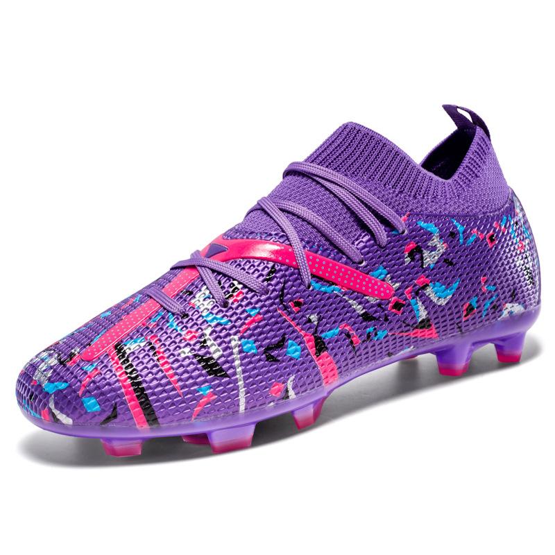 2025 Seamless Cut Competition Indoor and Outdoor Training 2025 New Knitted Fg Long and Short Nails Men's Football Shoes