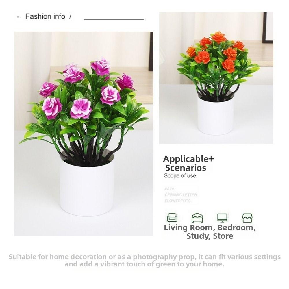 Plastic Artificial Potted Plant 18*22cm Table Decor Fake Plants  For Wedding Home Hotel Office