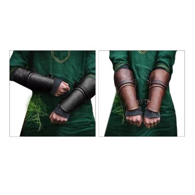 Gothic Arm Guard Cosplay Costume Medieval Arm Gauntlets Wristband for Men Women Vintage Party RolePlay Armor Bracers
