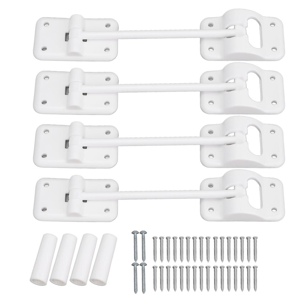 4 Sets 6 Inch T Style Door Holder Catch Entry Latch Stopper with Bumper Posts and Mounting Screws for RV Travel Trailer