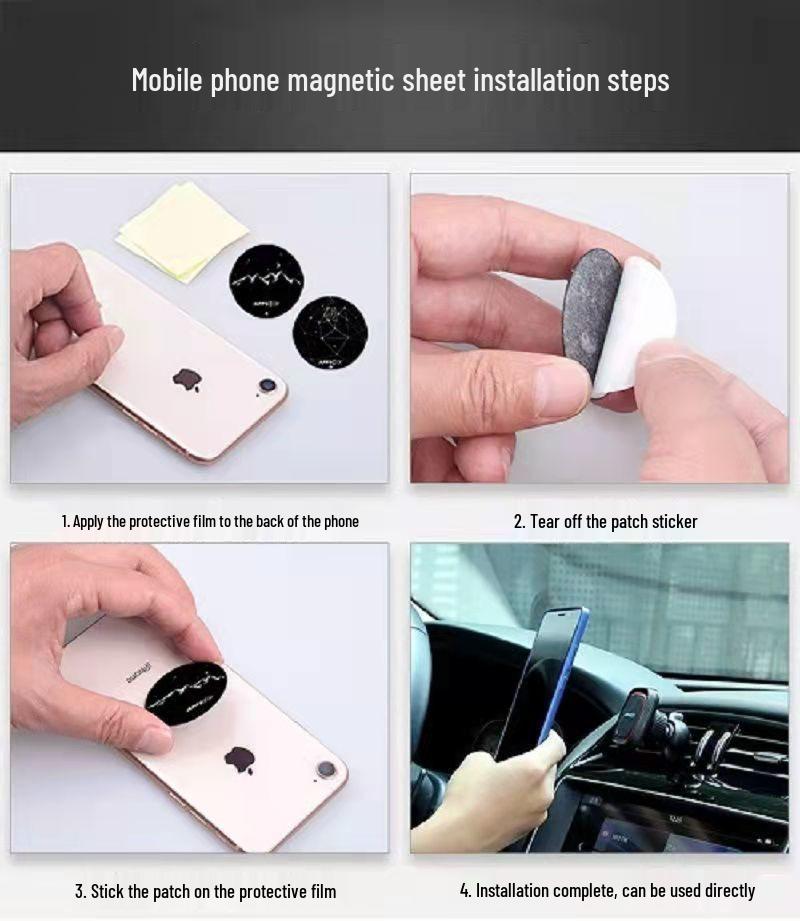 Strong Magnetic Car Phone Mount - Easy One-Hand Operation, Air Vent Compatible, Single Color Box