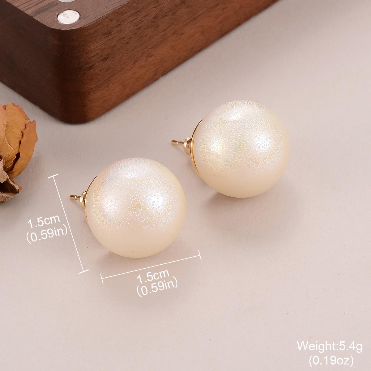 

Pearl earrings simple fashion fringed light luxury high-end stud earrings versatile temperament geometric French retro earrings