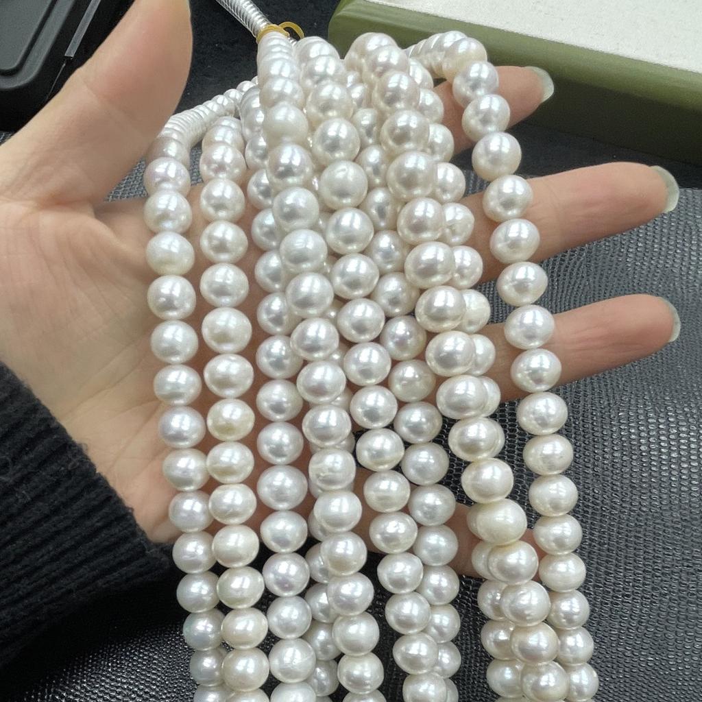 1String, White Natural Freshwater Pearls, Edison Pearls Beads, 9-11mm, for DIY Necklace Bracelet Accessories, Jewelry Making, Mother's Day Gifts, 36cm