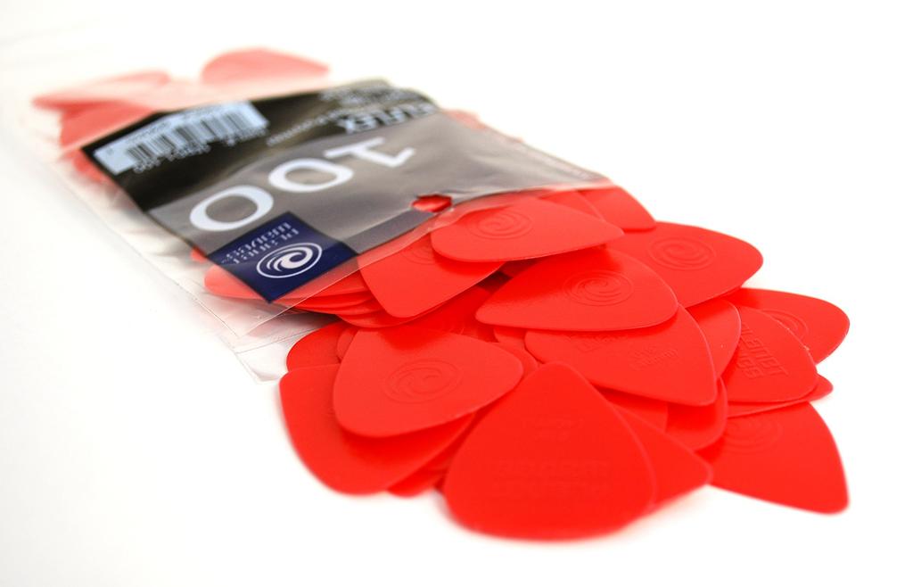 Planet Waves by Planet Waves Delflex Pack of 100 D'Addario Picks, 1FRD1-100, Red, 0.46mm, Standard,