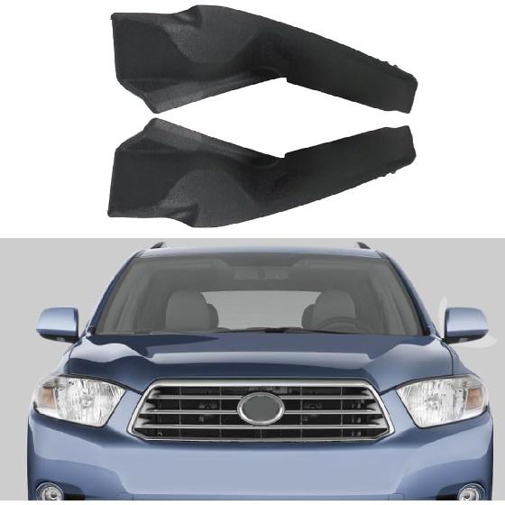 2Pcs Front Wiper Side Extension Cowl Cover Trim for Toyota Highlander 2009 2010 2011 2012 2013 Windshield Cap 53867-0E030, 53866-0E030