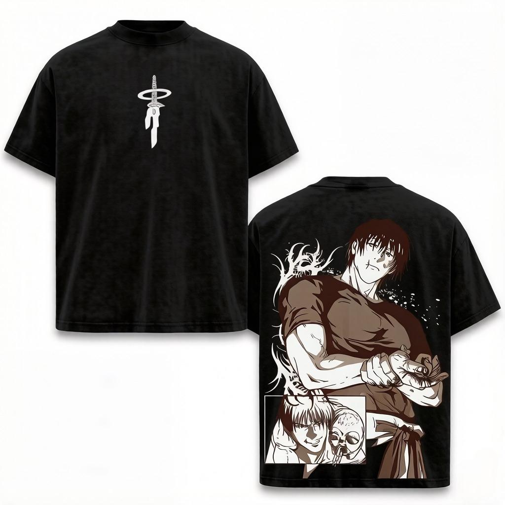 Унисекс Футболка с принтом Jujutsu Kaisen Okkotsu Yuta Унисекс Женская одежда Хлопковая футболка Винтажная Повседневная футболка Футболка в стиле Харадзюку 2XL