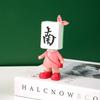 Resin Chinese Mahjong Mini Doll Miniature Mahjong Figure Toys Mahjong Mini Figurine  Desktop Decor