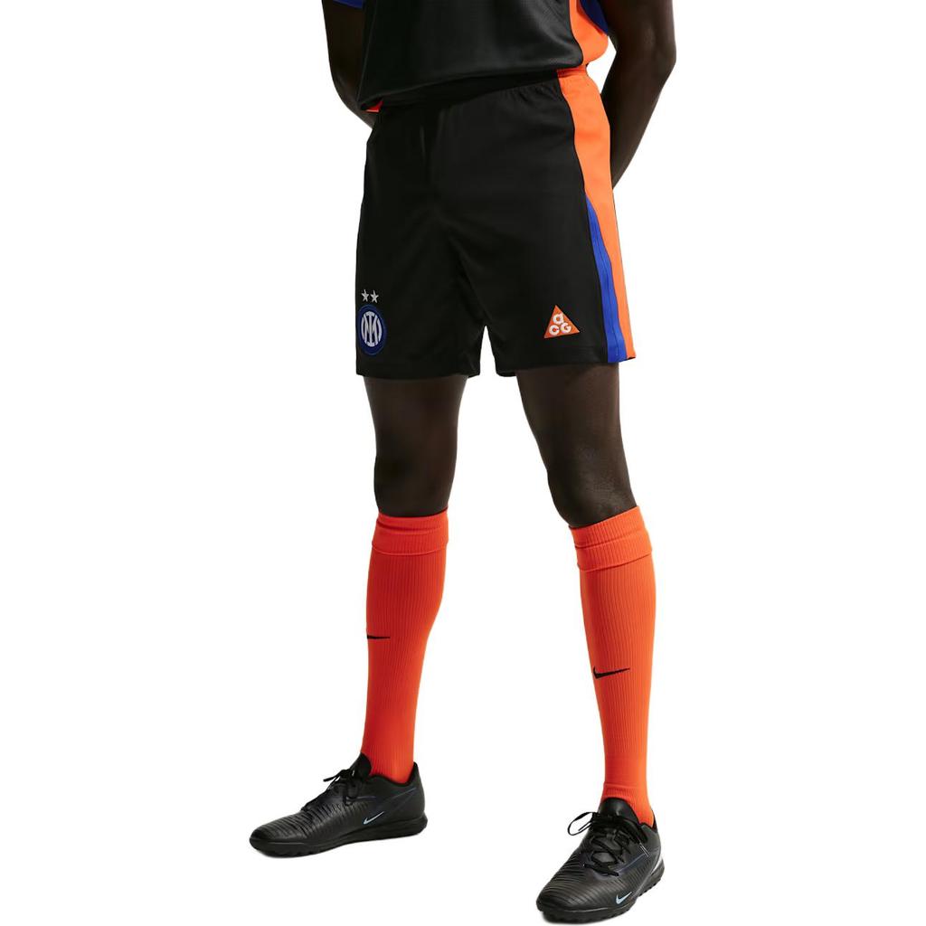 Nike ACG Dri-FIT Inter Milan 2026 Stadium SE Color Block Mid-Rise Slim Fit Elastic Casual Shorts Men Shorts IB3151-010