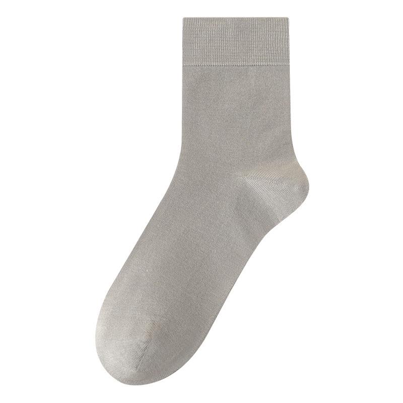 

New Autumn/Winter Men s Mid-Calf Antibacterial Mulberry Silk Socks One Size (40-45)