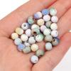 40pcs/lot 6mm Ice Crack Ceramic Beads Round Loose Spacer Beads For Jewelry Making DIY Bracelet Necklace Earrings Accessories