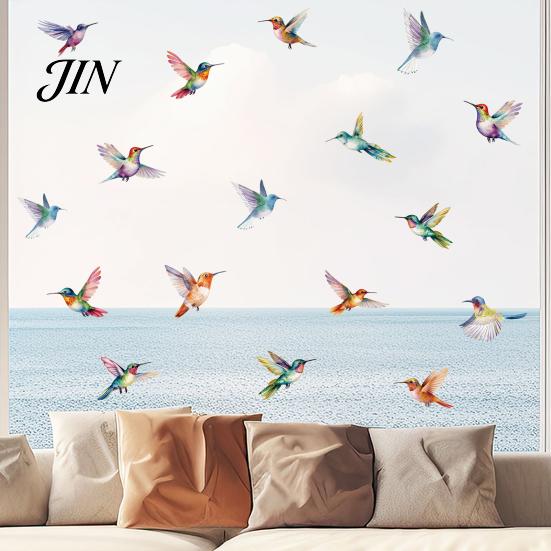 Flying Pet Protection Decal 3Pcs Static Bird Window Clings, Decals, Removable PVC Anti-Collision Bird-friendly Sticker Stickers for Glass Doors