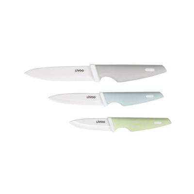Block of 3 Knives - LIVOO - MEC137 - 7.5 / 10 / 12.5 Cm - Ceramic Blade - Dishwasher Safe