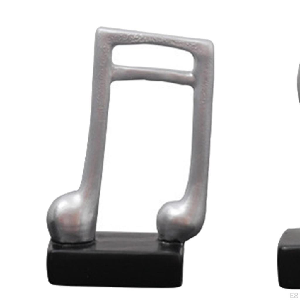 3 Pcs Modern Musical Notes Statues Sculpture Symbol Crafts Resin Figurine Music