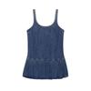 Embroidered Denim Skirt Style Sleeveless Tank Dress
