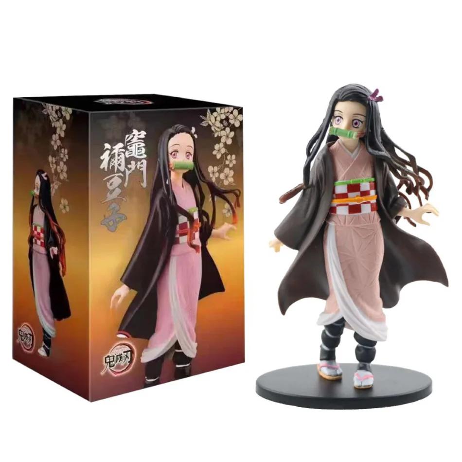 THE Action Figure Demon Slayer Kimetsu No Yaiba Figure Kamado Tanjirou  Agatsuma Zenitsu Nezuko Warrior PVC Model Toys