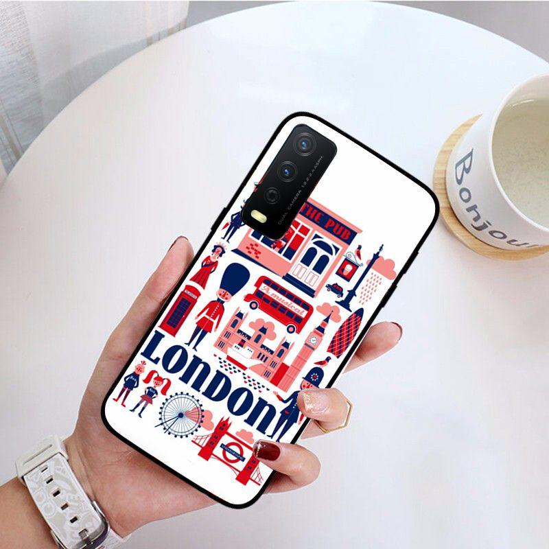 London Bus funda Handyhülle Für vivo Y31 Y30 Y33S Y11S Y12S Y17 Y20 Y20S Y21 Y21S Y1S Y53S Y15 Y19 Y91C V23 5G Hüllen coque