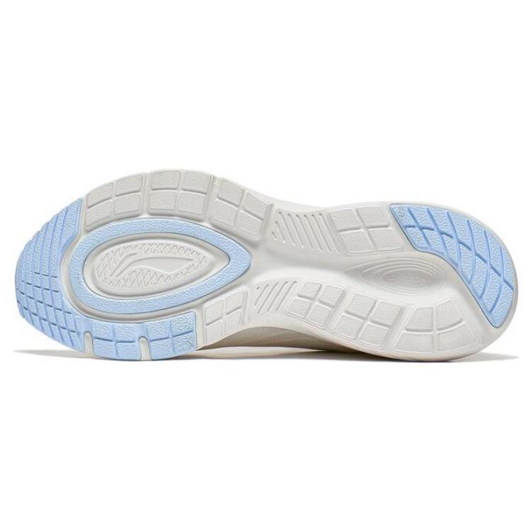 Li Ning YunQue Fabric Slip Resistant, Abrasion Resistant, Breathable Low top Running Shoes Women's White Blue ARST034-3