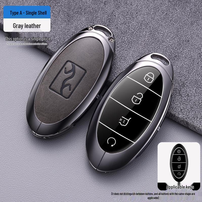 Yangwang U8/U9 Premium Leather Key Cover (2023-2024) - Full Coverage Protective Shell with Buckle