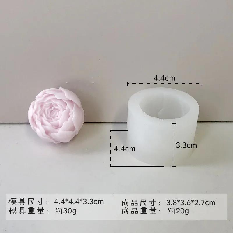 

3D Троянда Півонія Квітка Силіконова Форма для Свічок Миловаріння Епоксидна Гіпсова Форма Предмет Мистецтва DIY Шоколад Лід Торт Випічка Інструмент