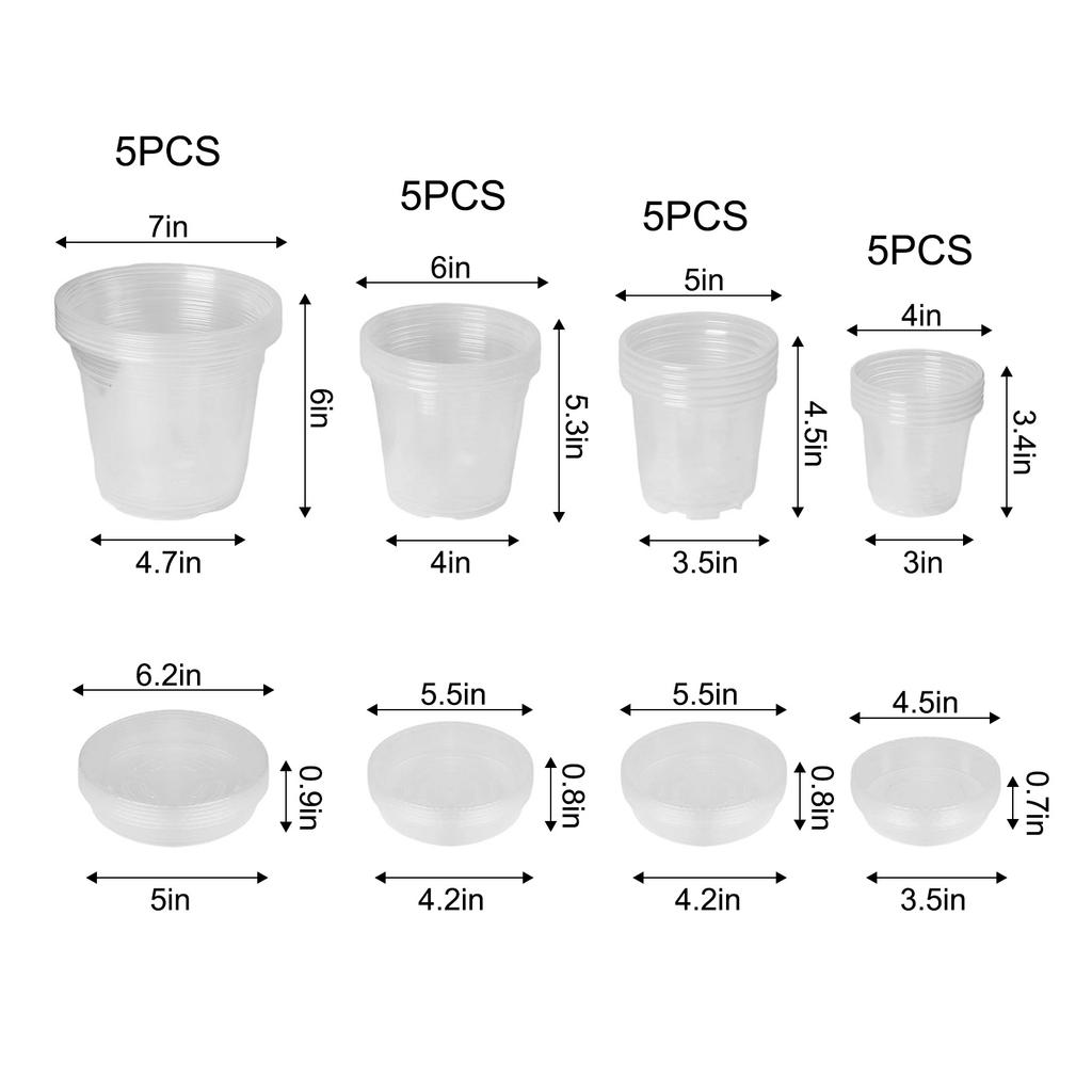 Clear Flowerpot Drainage Hole Pot Indoor Gardening Outdoor Planters Effective Drainage Design Indoor And Outdoor Usage
