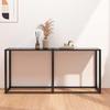 Table console - vidaXL - 331679 - Verre trempé - Noir - 160x35x75,5 cm