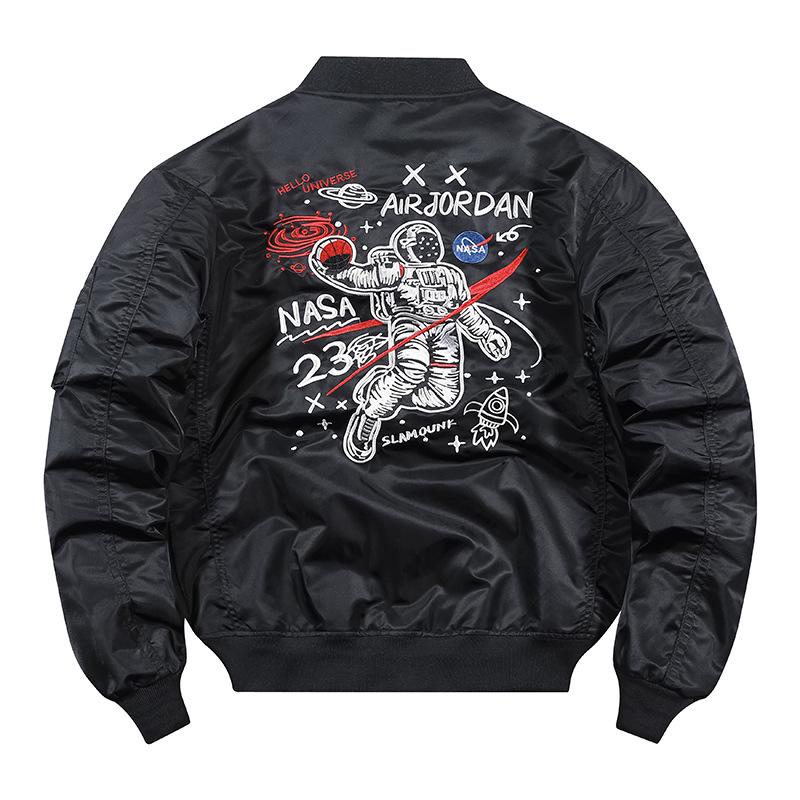 

2021 Spring/Autumn Men s Embroidered MA1 Pilot Jacket: Plus Size Baseball Uniform Coat XXXXL