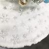 30 Inch Faux Furs Christmas Tree Skirt Plush Skirt For Merry Christmas Party Christmas Tree Decoration