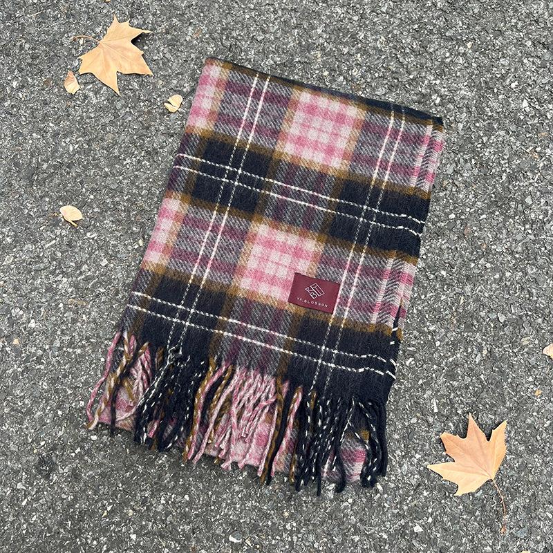Mohair-Schal Koreanischer Stil Herbst und Winter karierter Schal Imitation Kaschmir warmer Schal Paar vielseitiger Schal