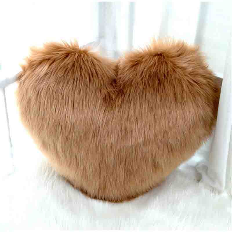 Double-sided Plush Heart-shaped Pillow Girl Lovely Pillow Bedside Cushion Sofa Cushion Soft and Comfortable Detachable Cleaning with Pillow Core