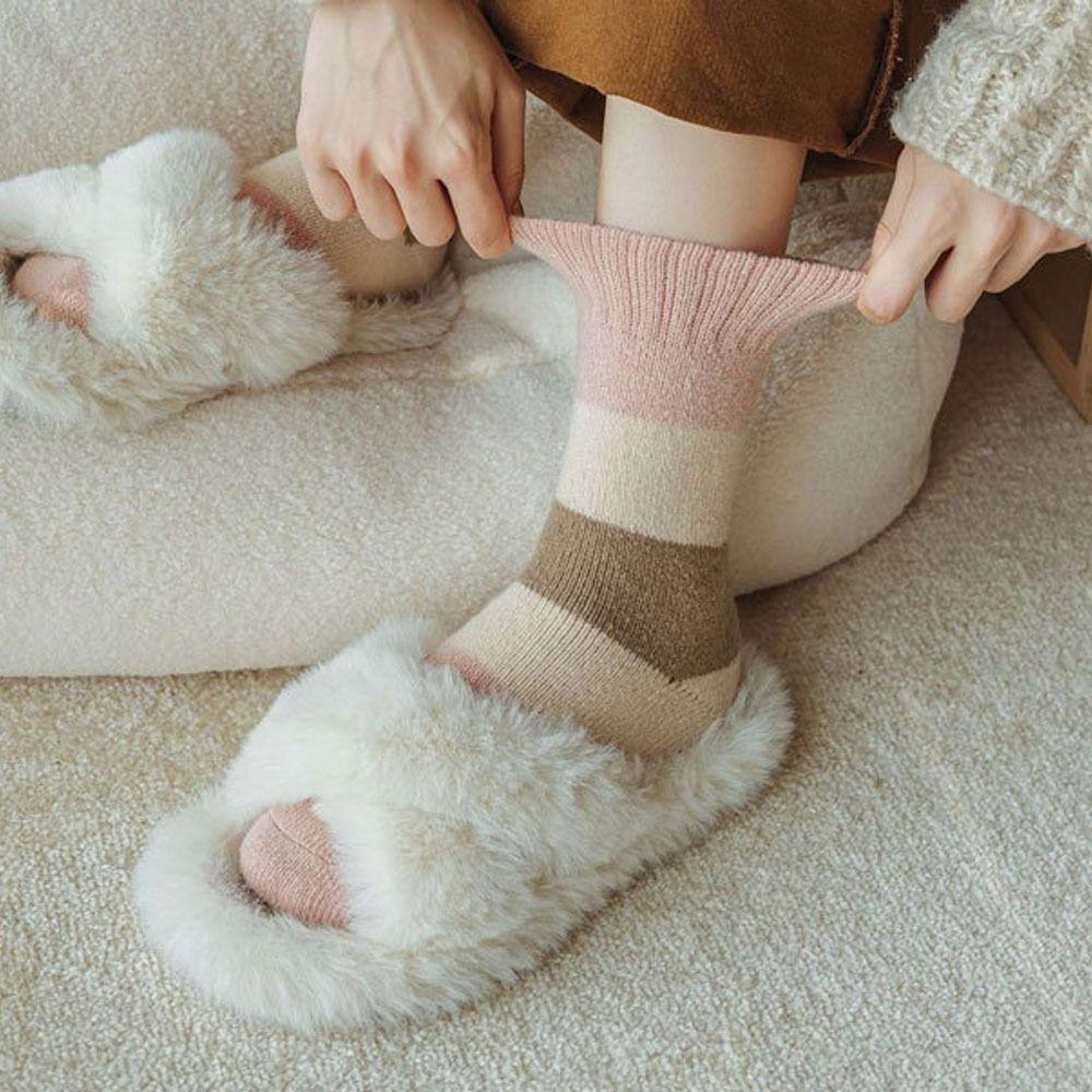 Thickened Women's Socks Cold Proof Warm Socks INS Style Thermal Long Socks  Autumn Winter