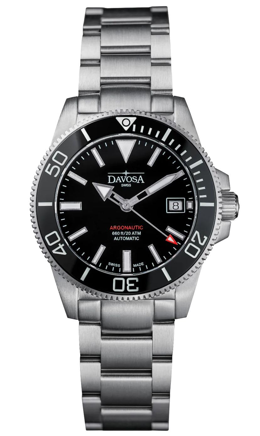 

Механічний автоматичний годинник 20 ATM Water Resistant Argonautic 39 Swiss Made Silver [Davosa] 161.532.50 для чоловіків