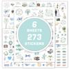 6 Sheets Wedding Plan Stickers Pink Valentine's Day Creative DIY Decoration Planning Materials Handmade Account Stickers