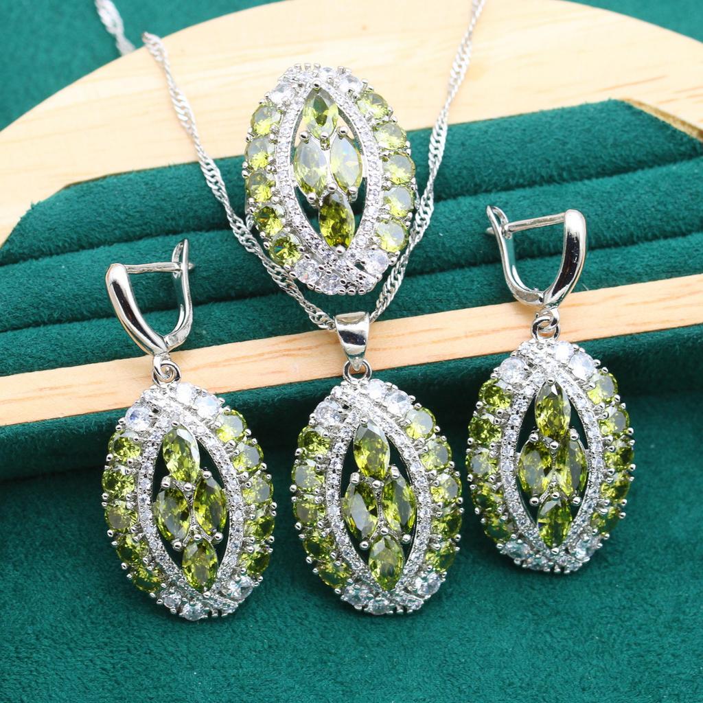 Nový evropský a N módní šperk proti alergiím AAA zirkonový náhrdelník náušnice prsten šperková sada