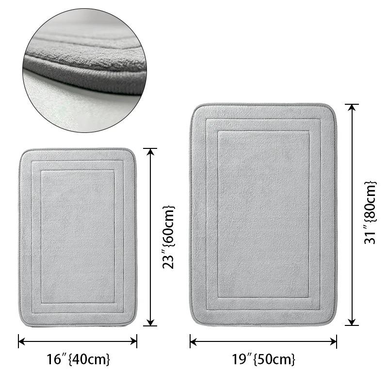 Bathroom Mat Bath Non-slip Carpets In Wash Basin Bathtub Side Floor Rug Shower Room Doormat Memory Foam 3D Pad