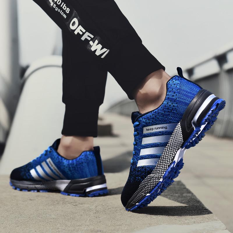 Zapatos deportivos transpirables ultraligeros para hombre y mujer, cómodas zapatillas de deporte de malla 35-47