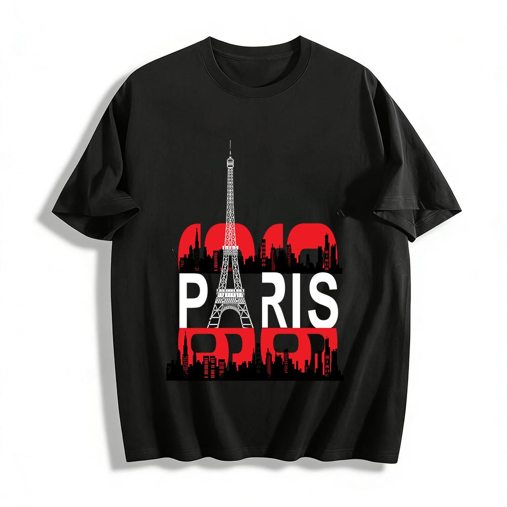 Tokyo Skyline Graphic Print Casual Top Pure cotton T-shirt XXS