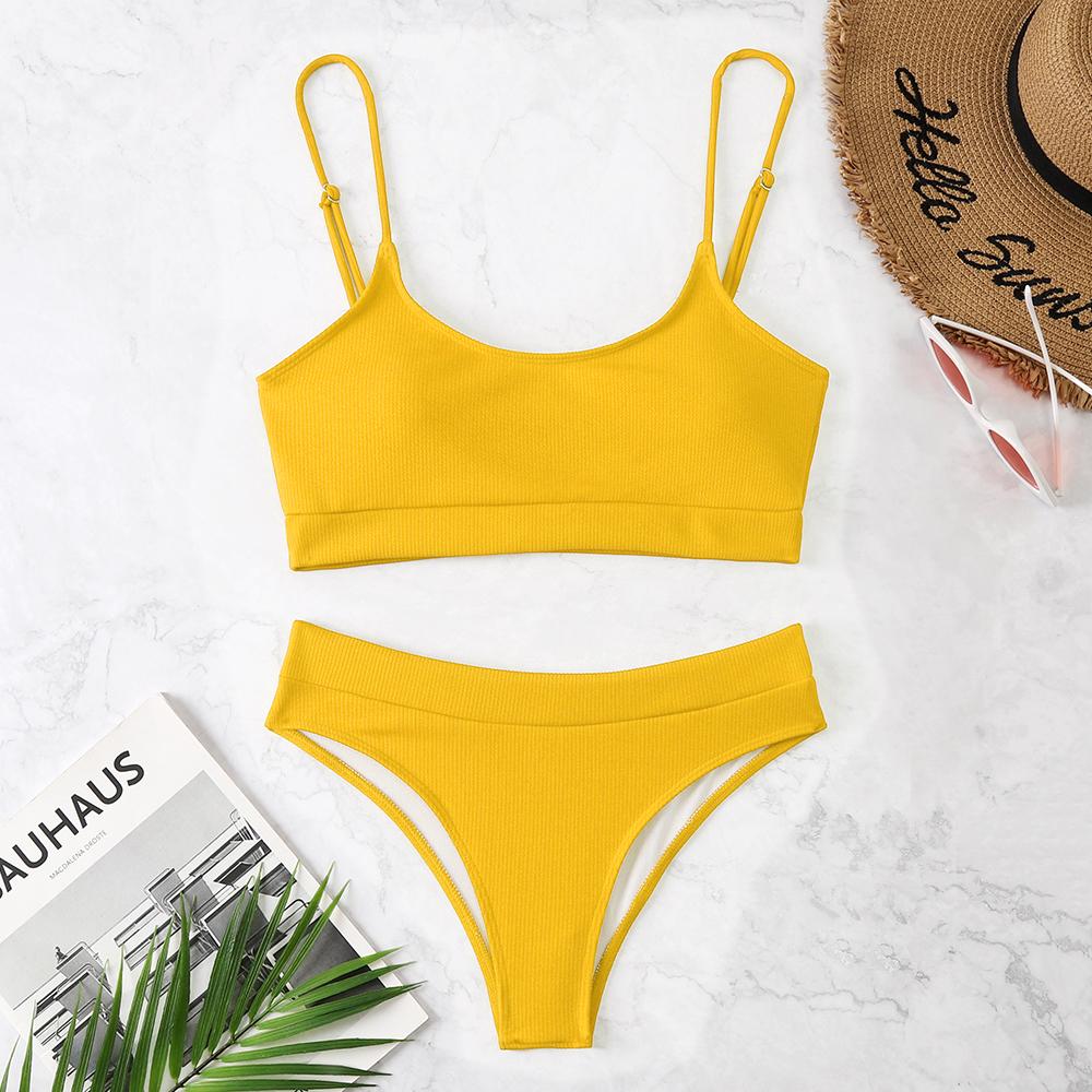 High Waist  Swimsuits Women Swimwear  Bathing Suit Biquini Brazilian  2025 New Beachwear High Waist Bikini  Push Up Bikini