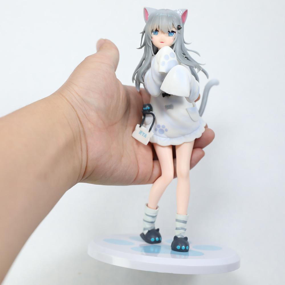 Katzenmädchen Figur Anime Mädchen PVC Actionfigur Spielzeug Nachoneko Kanal Spiel Statue Sammlermodell Puppe Geschenk